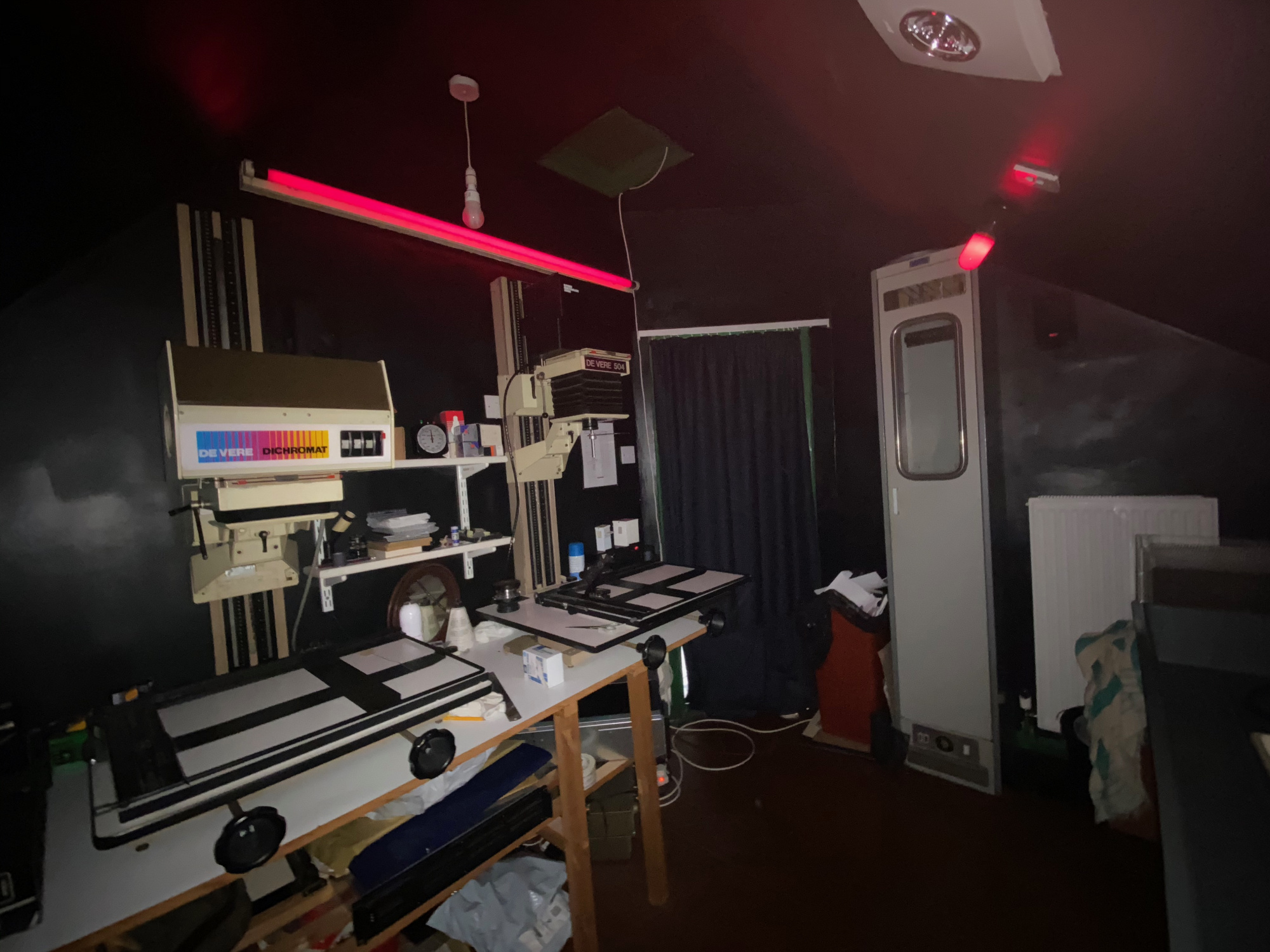 Darkroom and Negative drying cabinet